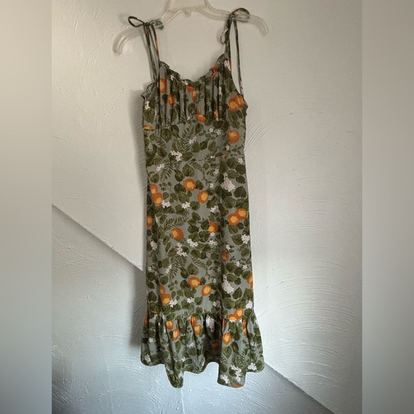 Commense Dresses & Skirts - Commense Floral Green and Orange Women's Dress Size L
